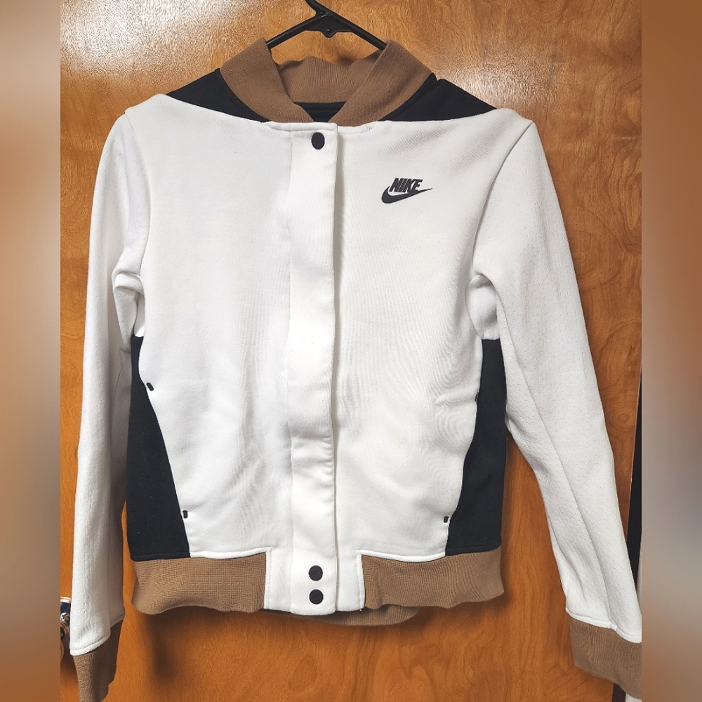 Nike Women's Tech Fleece Destroyer Colorblock Letterman Jacket XS